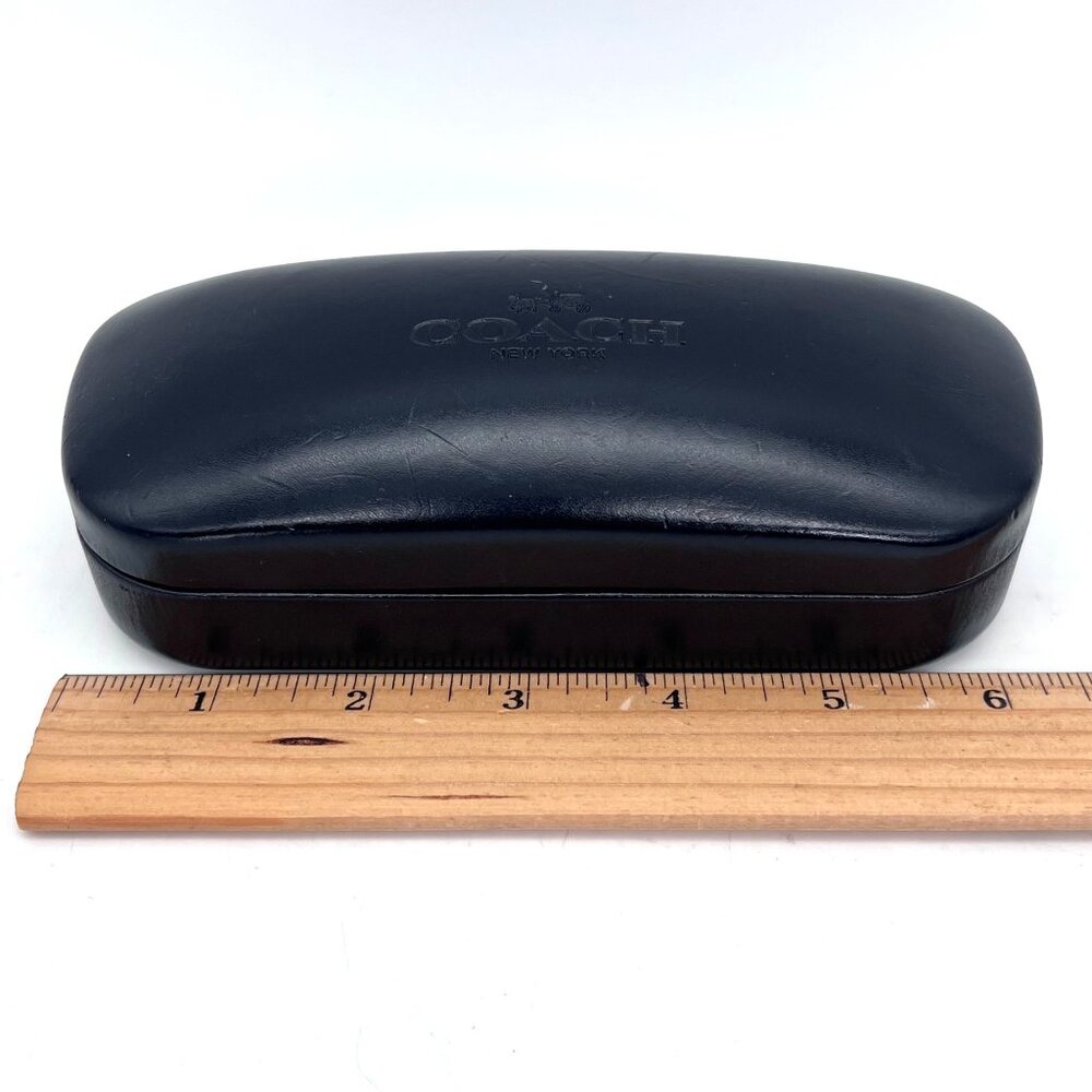 Coach New York Black Hard Shell Clamshell Eyeglass Sunglass Case - Picture 10 of 11